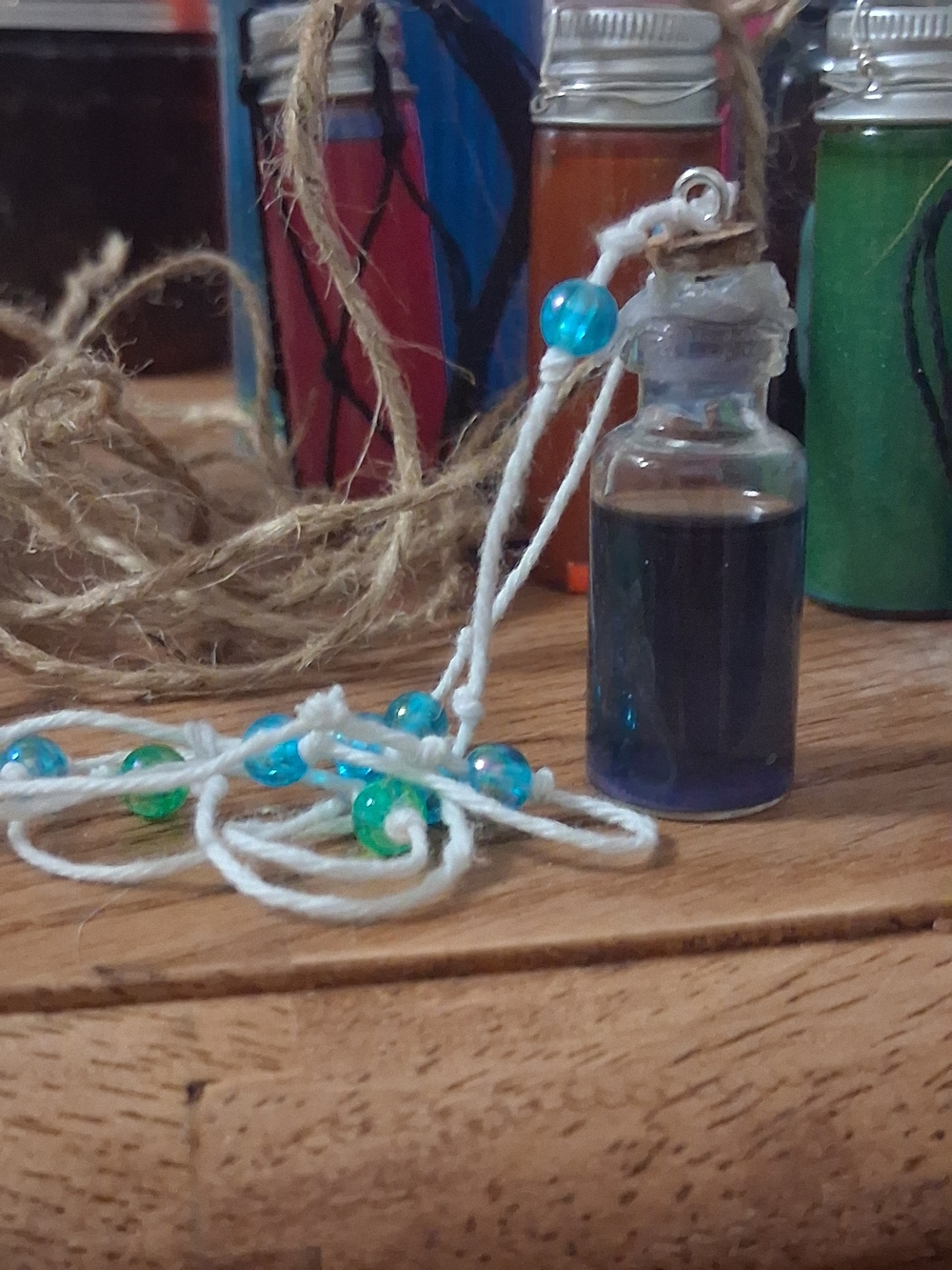 Handmade Kids Dream Bottle Fidget Necklace - Picture 3 of 10
